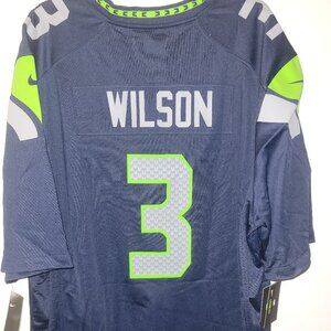 SEATTLE SEAHAWKS RUSSELL WILSON Men's Game JERSEY by Nike 3XL or 4XL